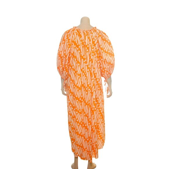 Rhode Resort James Midi Dress in Orange Batic XL 12 Women Casual Boho NEW 35396 - Picture 4 of 4